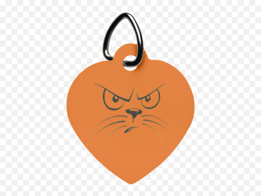 Angry Cat Heart Pet Tag - Tabby Cat Png,Angry Cat Png