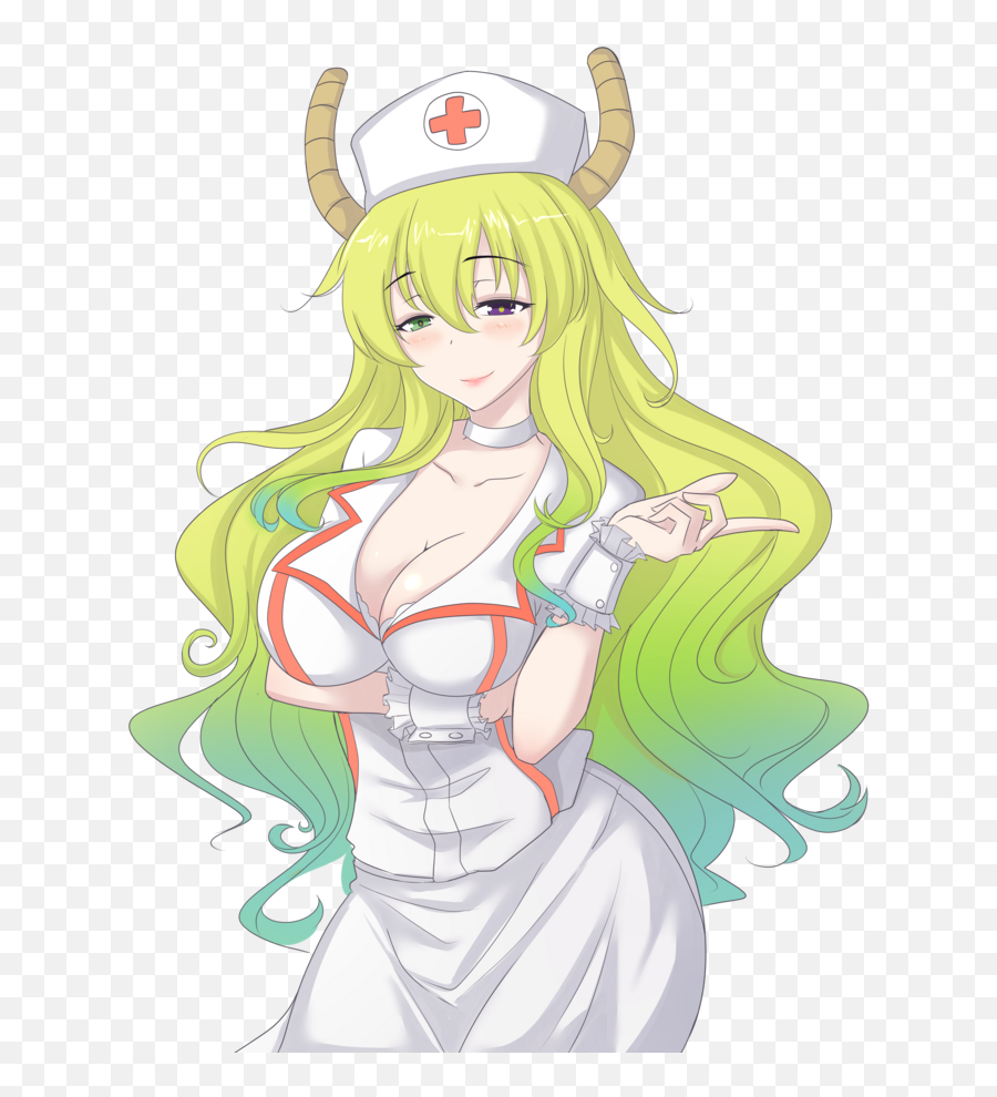 Lucoa Nurse Ver - Miss Dragon Maid Fanart Png,Waifu Png