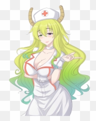 Lucoa Nurse Ver - Miss Dragon Maid Fanart Png,Waifu Png