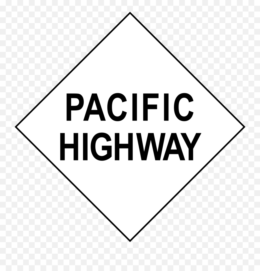 Filepacific Highway Signsvg - Wikipedia Triangle Png,Highway Sign Png