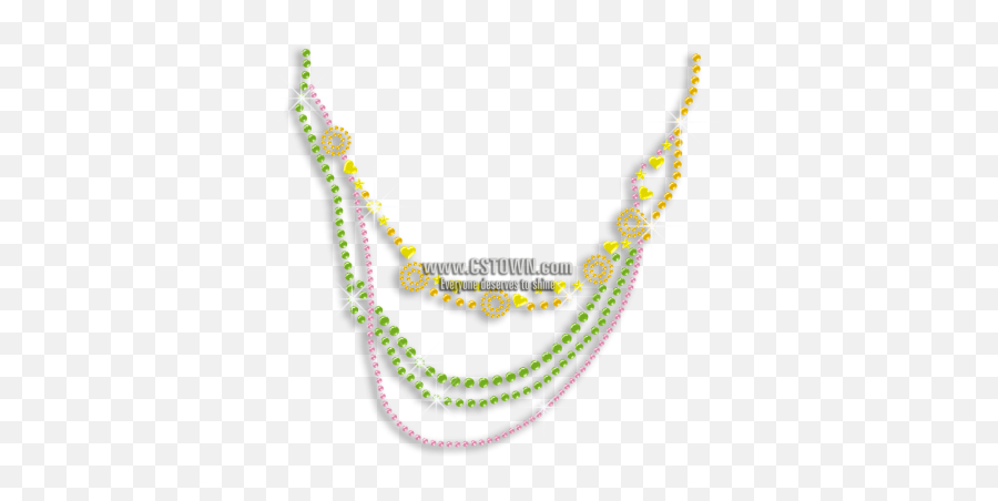 Download Colorful Necklace Rhinestone Nailhead Bling Iron - Necklace Png,Nail Head Png