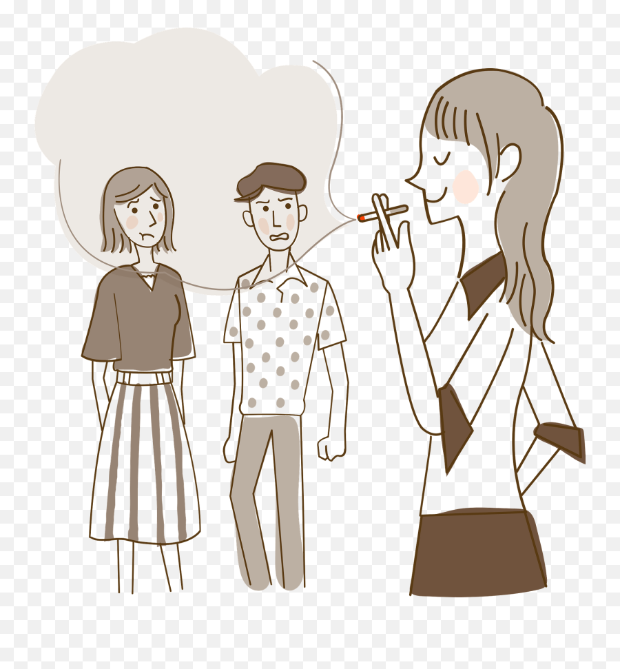 Woman Smoking Cigarette Clipart Free Download Transparent - Cartoon Png,Cigarette Transparent