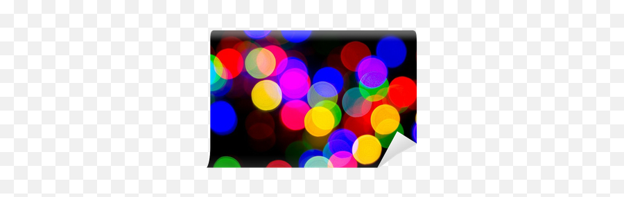Defocused Bokeh Image Of Colorful Christmas Fairy Lights Wall Mural U2022 Pixers - We Live To Change Circle Png,Fairy Lights Png