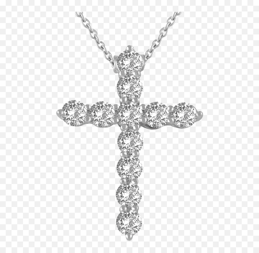 1 Crt Diamond Cross Necklace - Diamond Cross Necklace Png,Cross Necklace Png