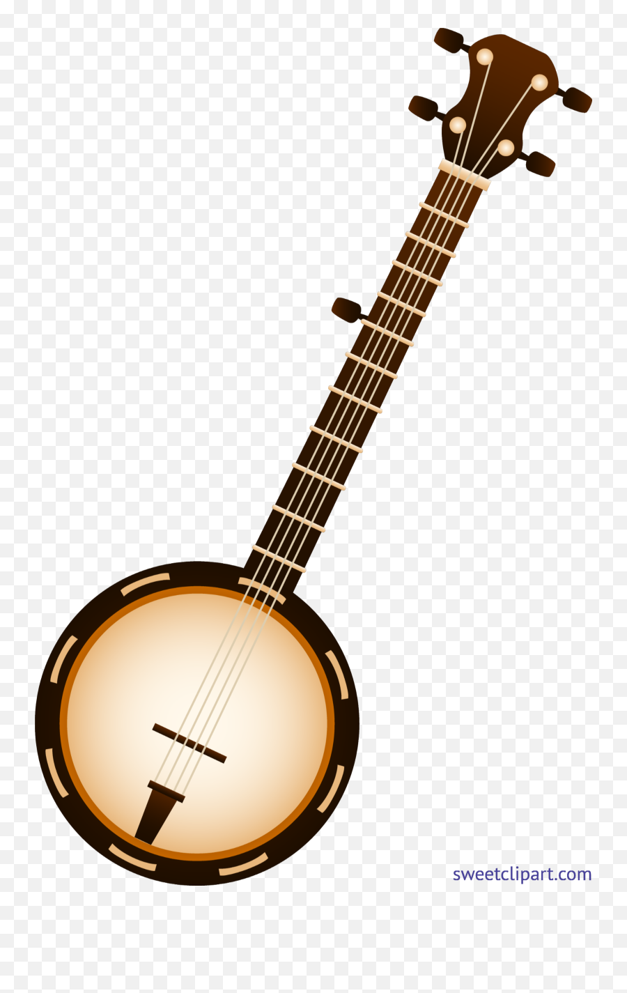 Banjo Vector Transparent Png Clipart - Banjo Country Music Instruments,Banjo Png