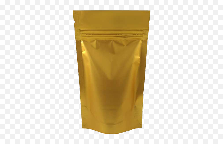 Matte Golden Stand Up Zipper Pouch - Solid Png,Zipper Transparent