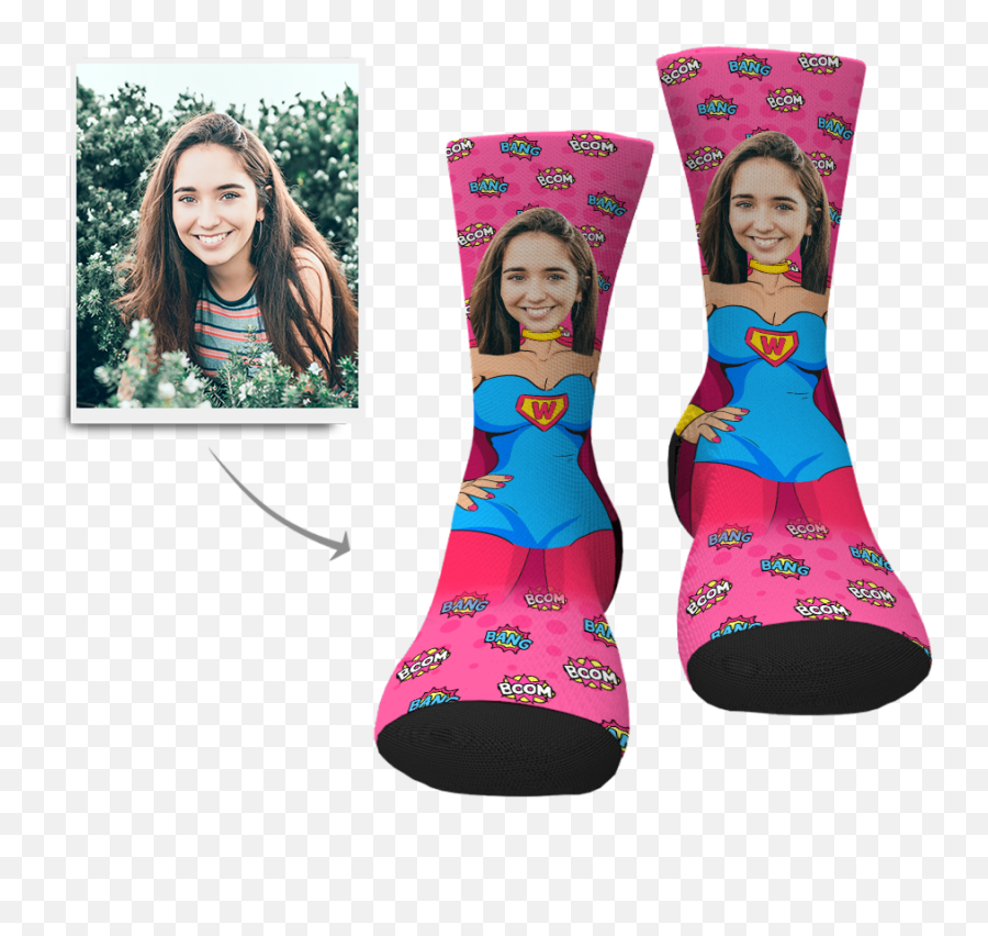 Custom Superwoman Socks Imursocks - Sock Png,Superwoman Png