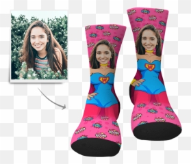 Custom Superwoman Socks Imursocks - Sock Png,Superwoman Png