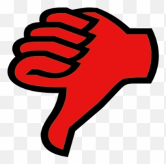 Download Thumbs Emoticon - Signal Full Size PNG Red Clipart Dislike Png