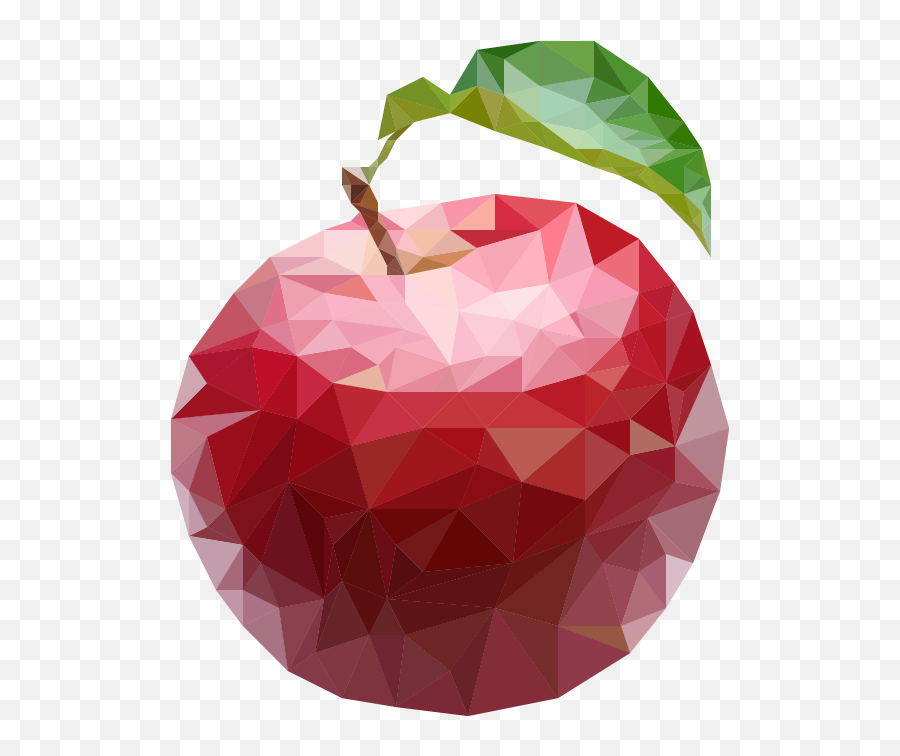 Apple Food Digital Art Low Poly - Lowpoly Png Download 558 Apple Low Poly,Low Poly Logo