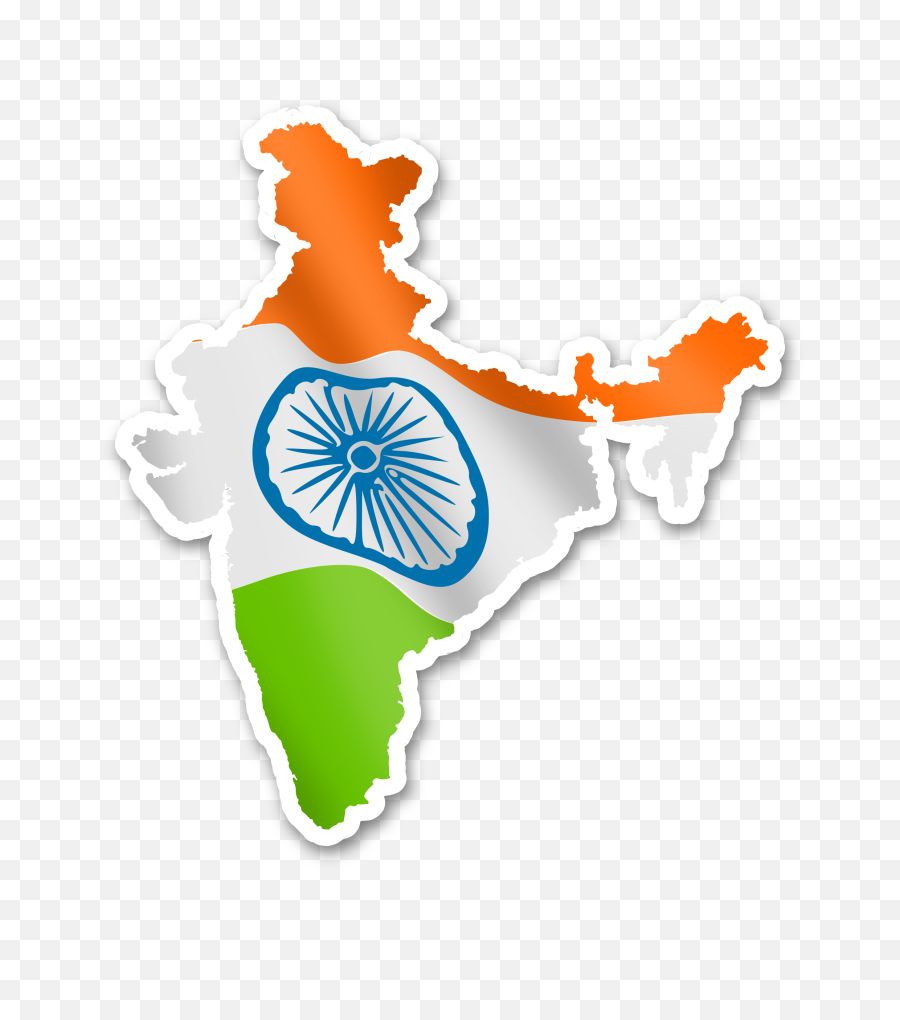Flag Clipart Indian Transparent Free - India Map States Png,India Flag Png