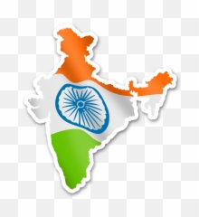 Flag Clipart Indian Transparent Free - India Map States Png