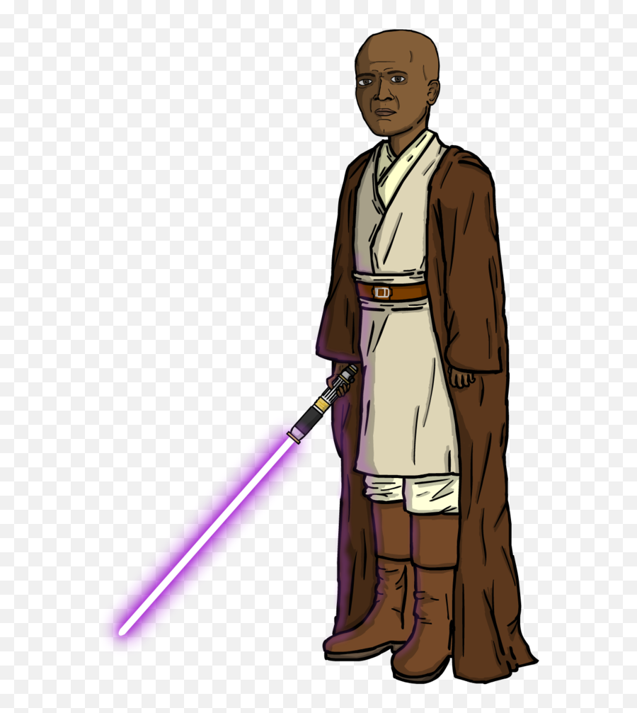 Easy To Draw Mace Windu Png Image With - Mace Windu Drawing Easy,Mace Windu Png