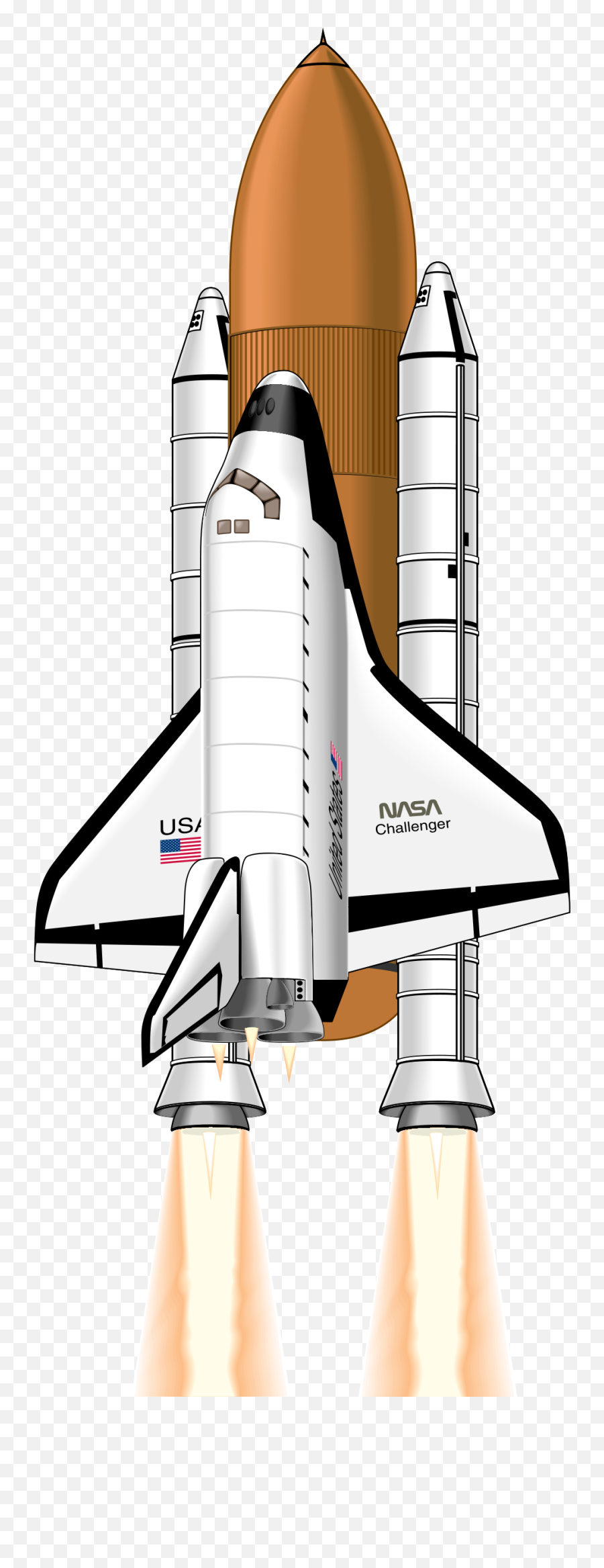 Spaceship Clipart Missile Launch - Nasa Space Shuttle Clipart Png,Missile Transparent