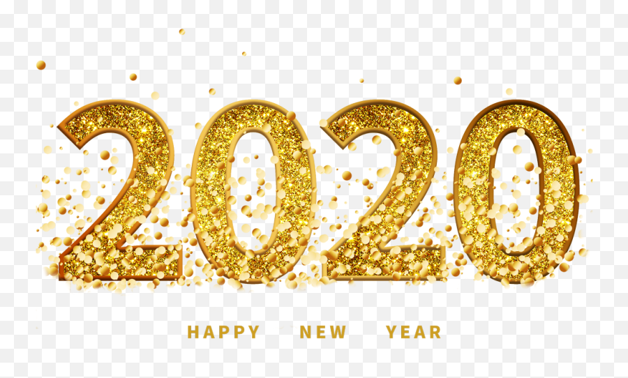 Happy New Year 2020 Text Png Images - Dot,Happy New Year 2020 Png