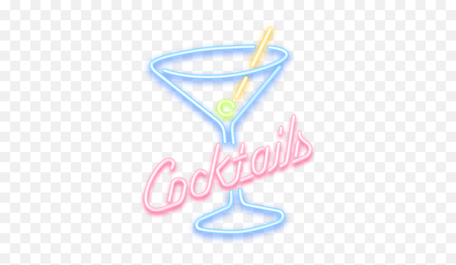 Cocktail Glass Icon - Neon Cocktail Sign Png,Martini Png