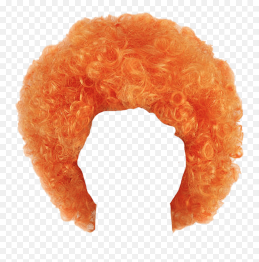 Wig Orange Curly Transparent Png - Transparent Clown Wig Png,Wigs Png