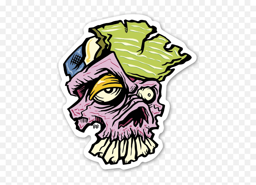Cartoon Sticker Skull Png Transparent - Wicked Skull,Skull Png Transparent