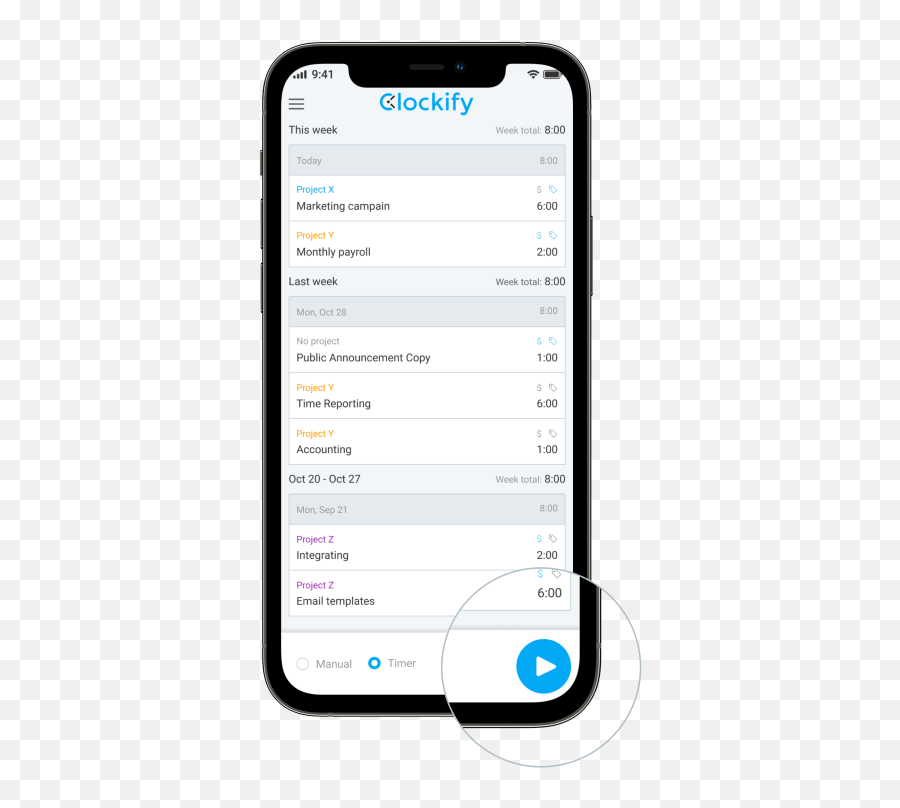 Clockify - 100 Free Iphone Time Tracking App Smartphone Png,Ios 8 App Store Icon