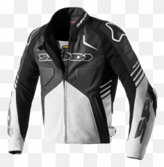 Bolide Leather Perforated Jacket - Chaqueta Piel Blanca Spidi png
