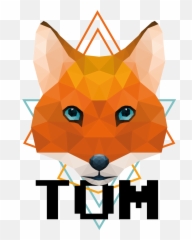 Geometric - animals wild fox Tshirts with name Arte Com Poligonos png