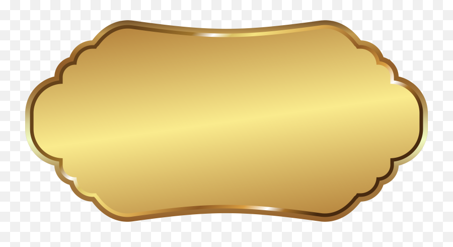 Gold Plate Png Image Freeuse Download - Gold Name Tag Background,Plate Png