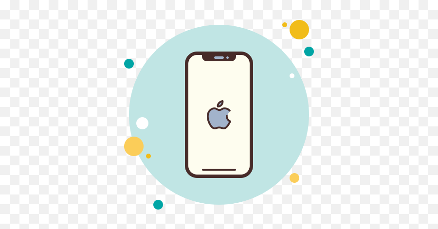 Iphone X Icon In Circle Bubbles Style - Google One Icon Anime Png,Iphone Telephone Icon