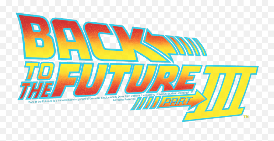 Back To The Future Iii Logo Menu0027s Slim Fit T - Shirt Back To The Future 3 Logo Png,Universal Studios Logo