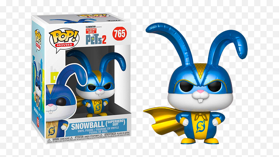 Pop Movies Secret Life Of Pets 2 - Snowball In Superhero Suit Secret Life Of Pets Funko Pop Png,Mystery Snowball Icon