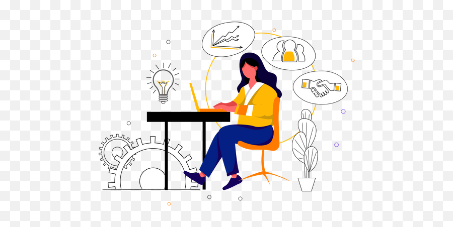 Best Premium Business Women Create Idea And Planing - Solution Architect Vector Png,Free Icon For Planing