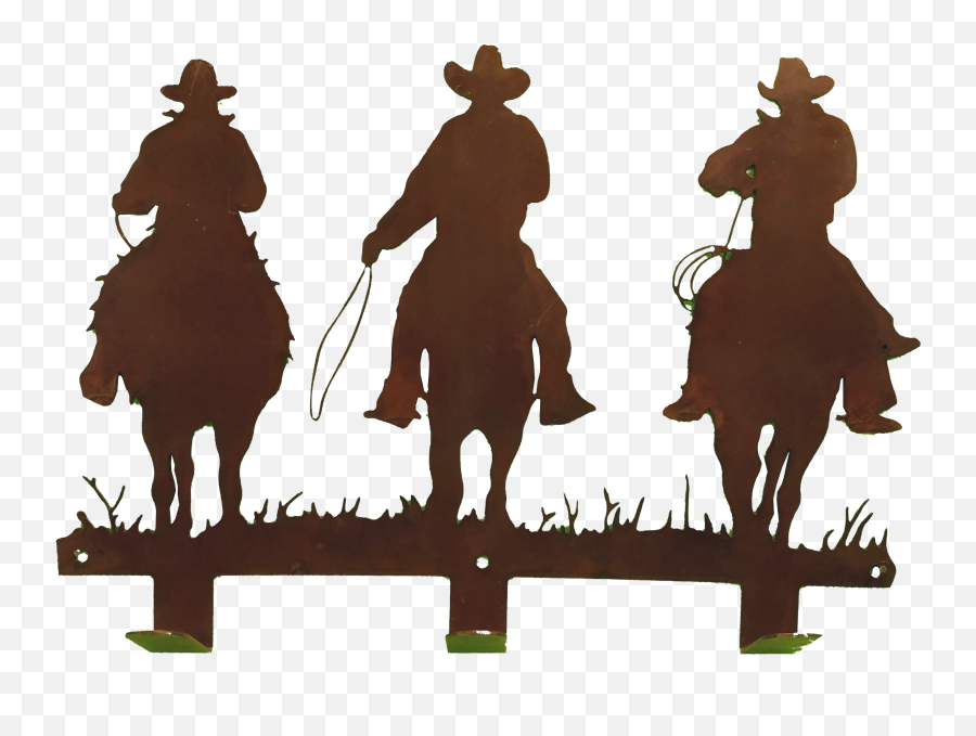 Download Triple Silhouette - Small Cowboy Png Image With Silhouette Cowboy Png,Cowboy Png