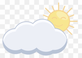 Sky Vector Png - Cartoon Cloud With Sun