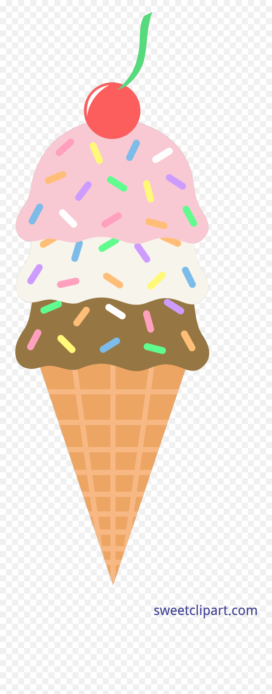 Sweet Ice Cream Cone Transparent Png - Ice Cream Cone Clip Art,Ice Cream Cone Transparent