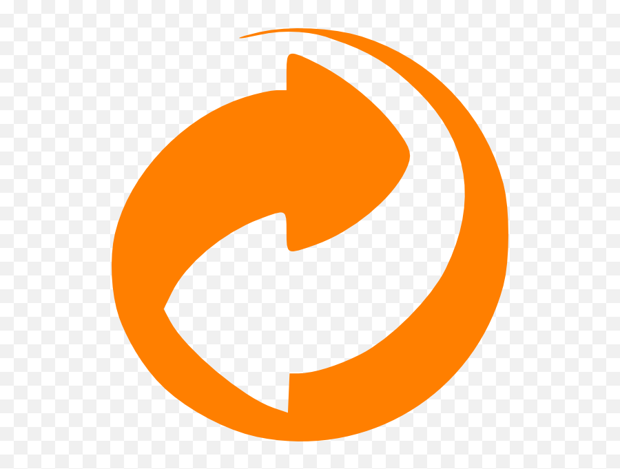 Orange Arrows In Circle Transparent Png - Grune Punkt,Orange Arrow Png