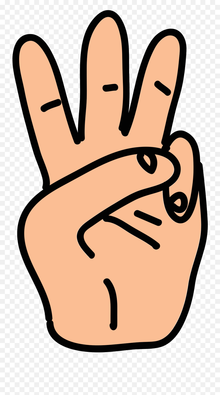 Snap Fingers Clip Art - Three Fingers Clip Art Png Three Fingers Cartoon Png,Snap Png