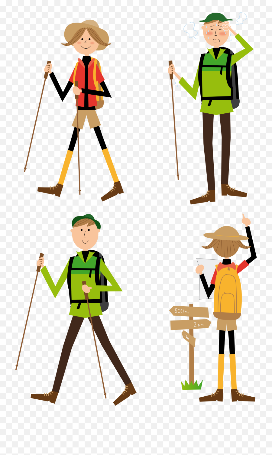 Hiking Clipart Walker Drawing Cartoon - Clip Art Library Hiking Clipart Png, Hikers Png - free transparent png images 