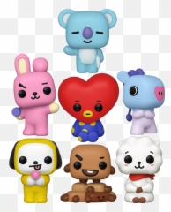 Bt21 Line Friends Funko Pop Vinyl Bundle Set Of 7 - Bt21 Funko Pop Png,Bt21 Png
