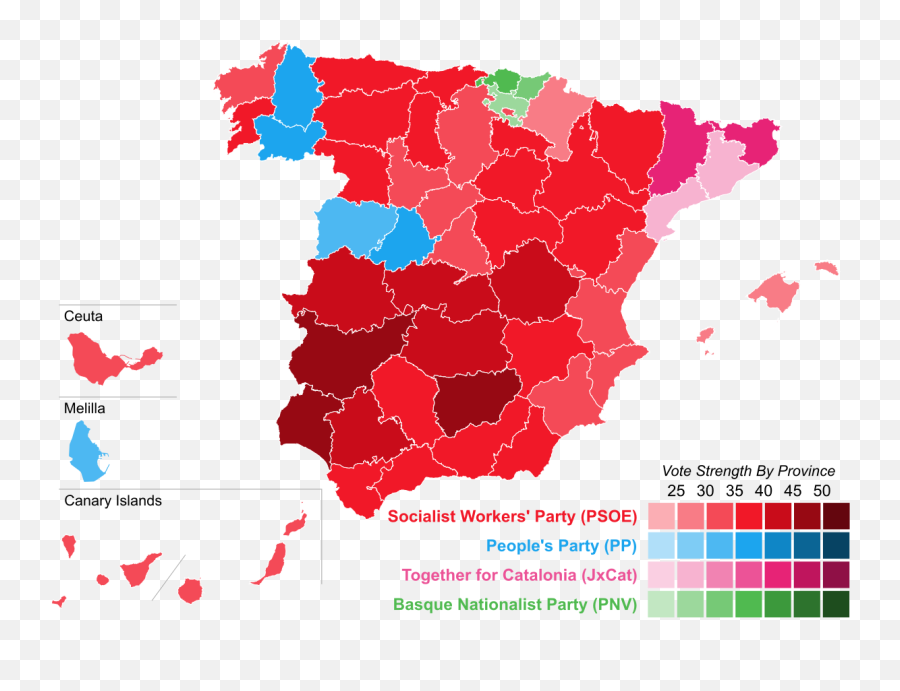 File2019 European Election In Spain - Vote Strengthsvg Spain Elections 2019 Png,Strength Png