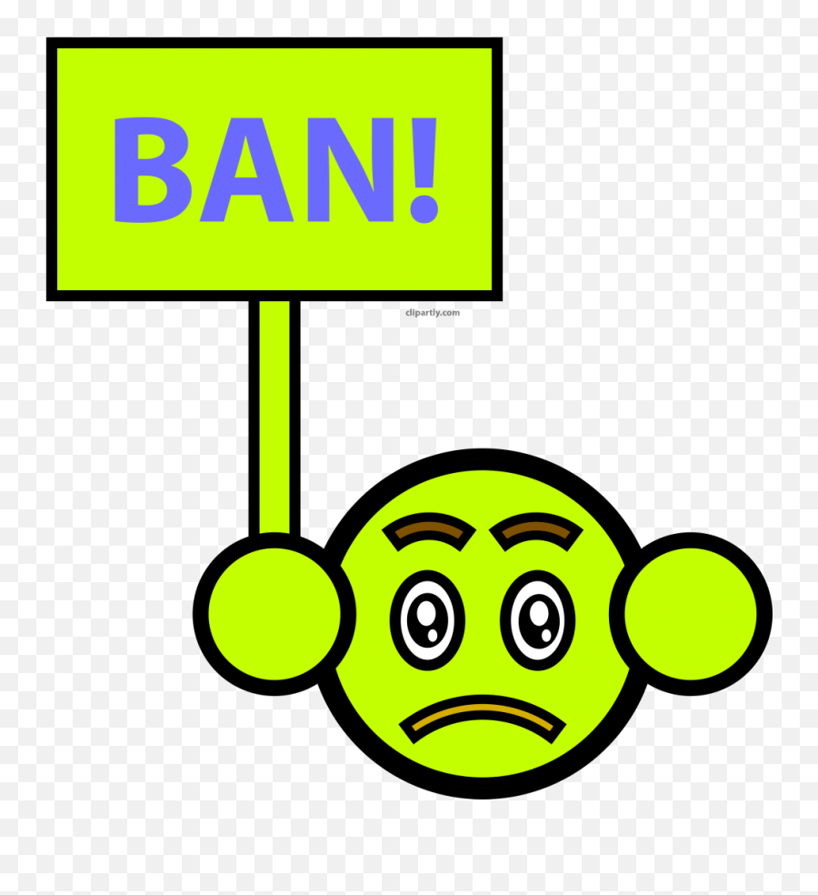 Fake Emoticon Ban Face Clipart Png - Ban Smiley,Fake Png
