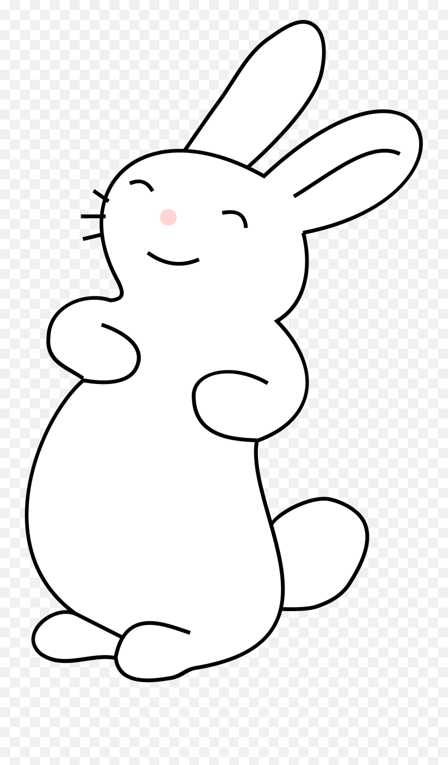 White Rabbit Easter Bunny Hare Cartoon - Easter Bunny Black And White Png,White  Bunny Png - free transparent png images 