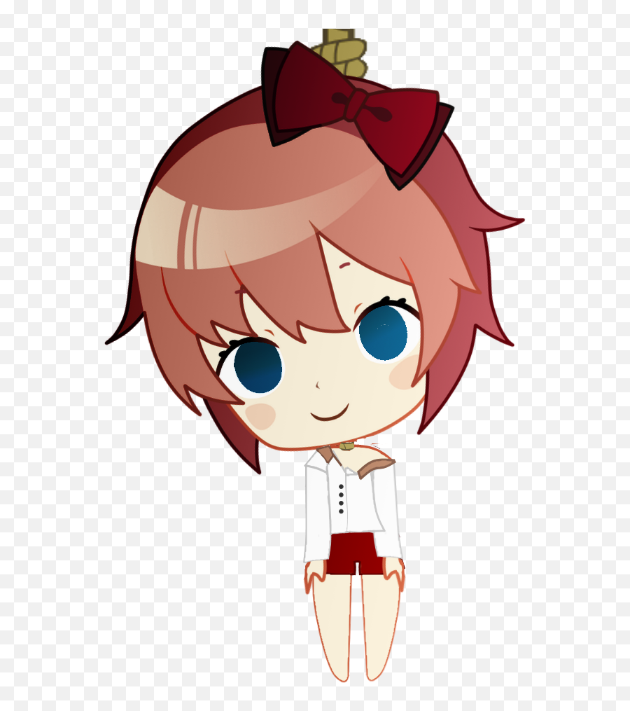 Download Hanging Chibi Sayori But Itu0027s More Game - Accurate Doki Doki Sayori Chibi Png,Sayori Png