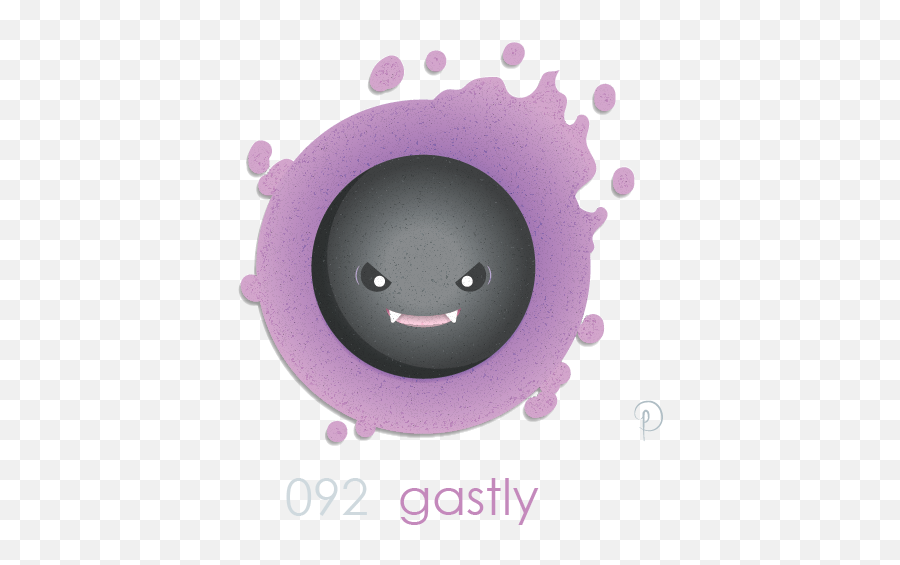 Double - Dot Tuesday Pokedot Number 2 Gastly Illustration Png,Gastly Png