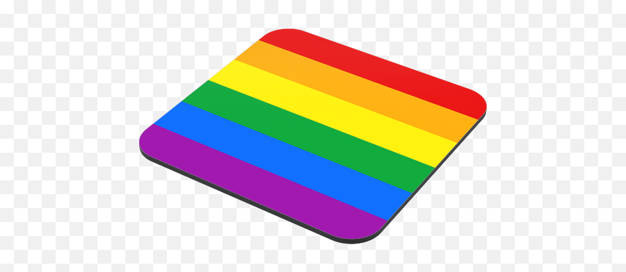 Rainbow Flag - Lgbtq Pride Flag Coaster Just Stickers Illustration Png,Rainbow Flag Png