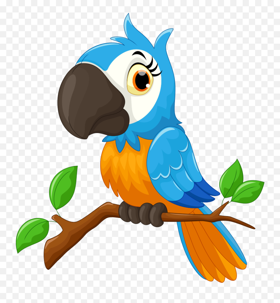 Parrot Drawing Free Download - Parrot Bird Cartoon Png,Parrot Transparent