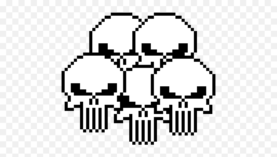 Punisher Skull Strw Pixel Art Maker Png
