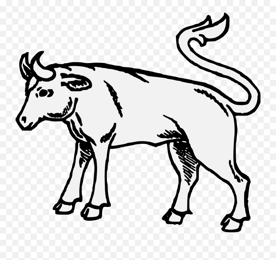Bull - Traceable Heraldic Art Cattle Png,Bull Horns Png