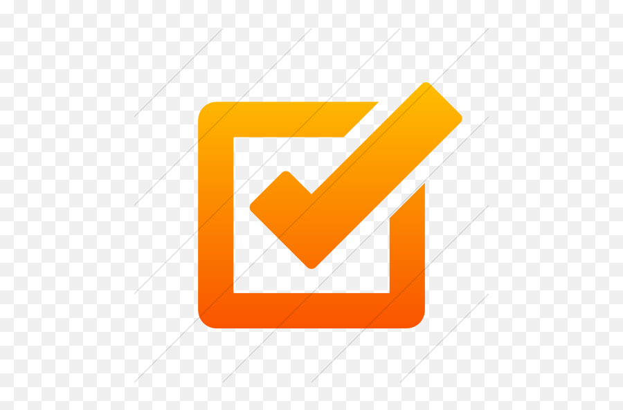 Iconsetc Simple Orange Gradient Foundation 3 Checkbox Icon - Orange Tick Box Png,Check Box Png