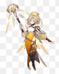 Download By Yomieeee - Tumblr Com Anime Mercy Overwatch Overwatch Mercy Fanart Png,Mercy Transparent