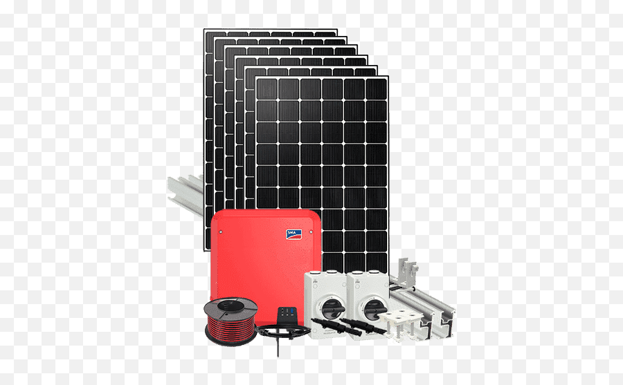 Grid Tied 3kw Diy Solar Panel System Kit With Sma And 330w - Inverter Solar Battery Solar Panel Png,Solar System Png