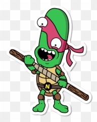 Image Of Noob Turtle Sticker - Cartoon Clipart Full Size Noob Cartoon Png,Noob Png